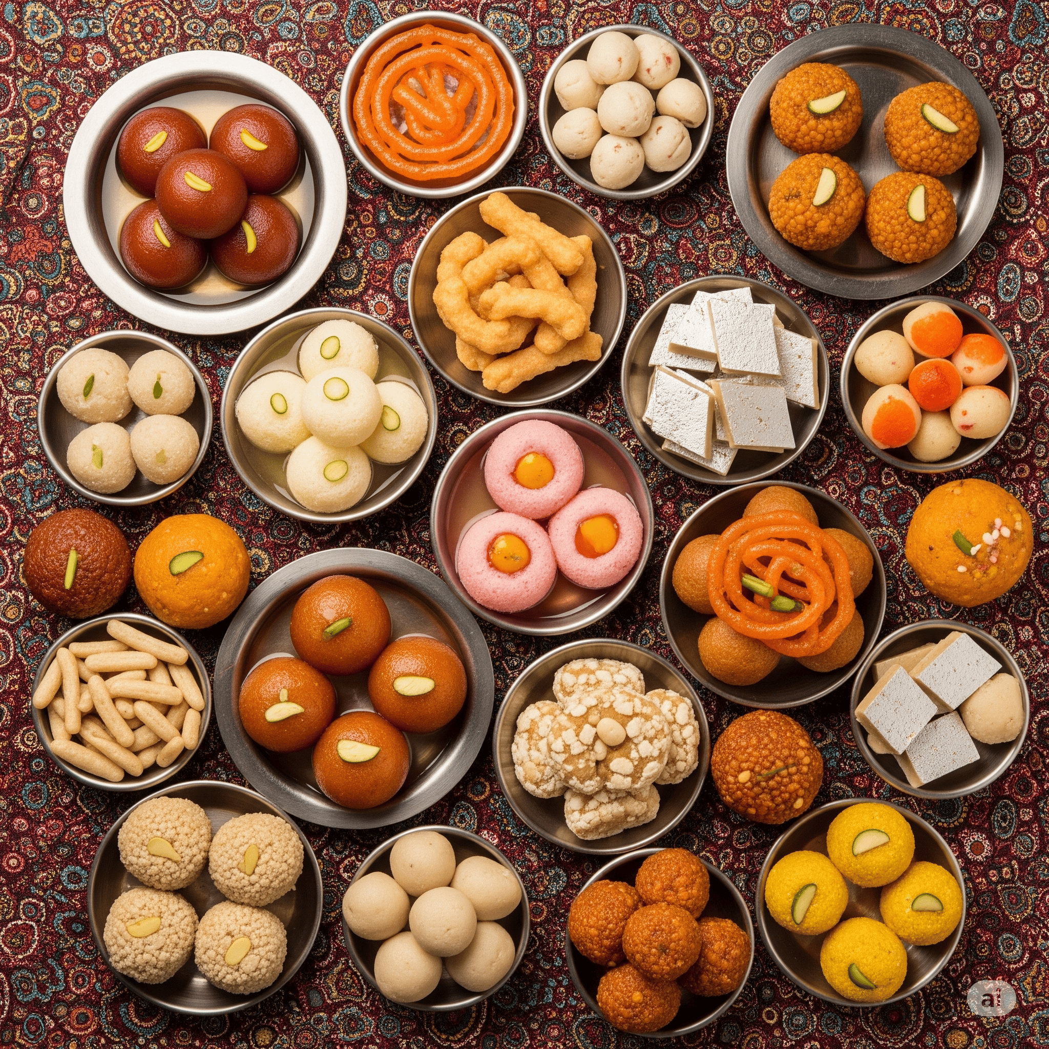 Collection of Indian Sweets